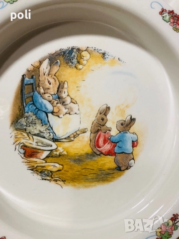 порцеланова купа зайчето Питър , снимка 2 - Чинии - 51535719