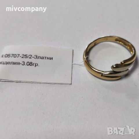 Златен пръстен 3.08гр., снимка 4 - Пръстени - 52827542