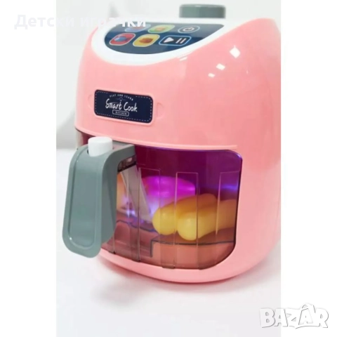 Фритюрник с горещ въздух със звукови и светлинни ефекти - аксесоари, розов, еър фрайър, снимка 2 - Образователни игри - 52745067