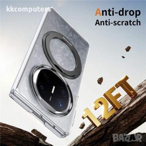 Huawei Mate X6 Удароустойчив Калъф с Магнитна Стойка и Скрийн Протектор – Черен, Сребрист, Златист, снимка 2 - Калъфи, кейсове - 51955074