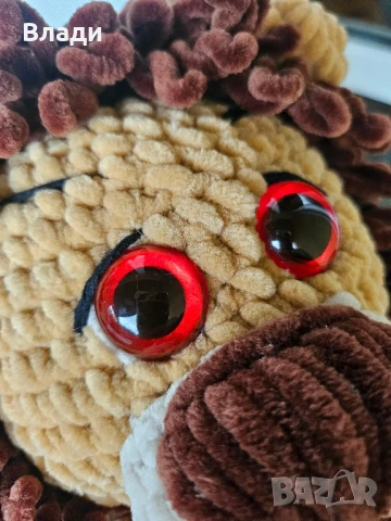 Ръчно направено(плетено)меко лъвче , снимка 5 - Плюшени играчки - 51308208