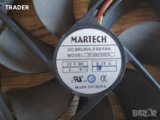 martech dc brushless fan 12v 3w 0.25A вентилатор за настолен компютър, снимка 3 - Други - 38186289