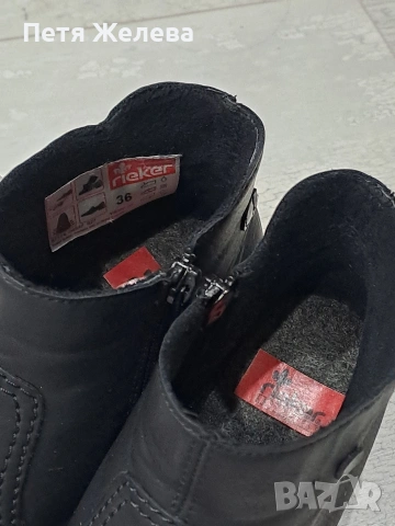 Дамски боти от естествена кожа RIEKER  N36, снимка 3 - Дамски боти - 53204142