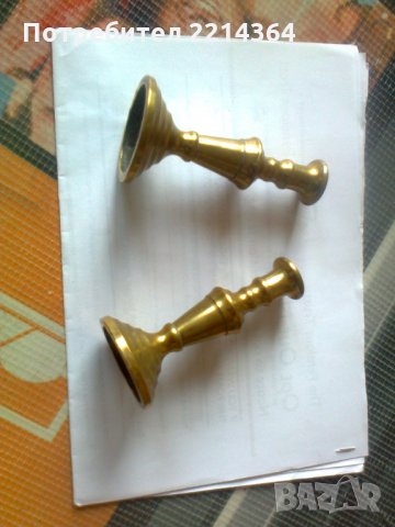 Английски Бронзови Свещници, снимка 4 - Антикварни и старинни предмети - 28395887