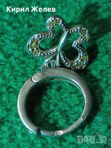 ЕФИРНА СРЕБЪРНА БЕЛ ЕПОК СТИЛ ОБЕЦА СРЕБРО 925 със СРЕБЪРНА ВИСУЛКА - ПЕПЕРУДКА 40171, снимка 3 - Обеци - 42425360