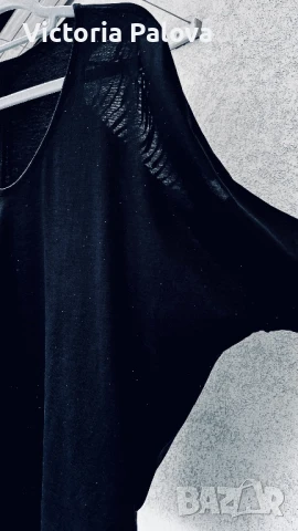 Ефектна черна блуза LUNA LIMITED, снимка 4 - Корсети, бюстиета, топове - 50503307