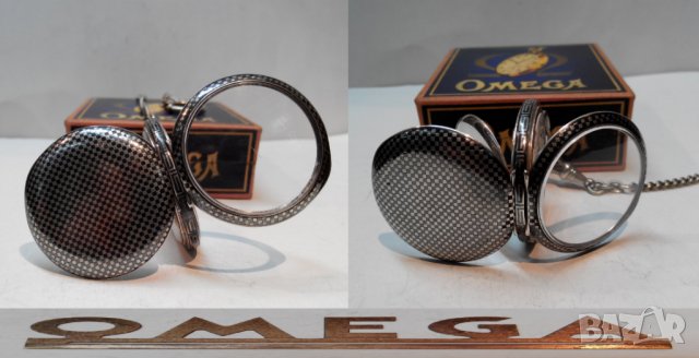 Рядък джобен часовник ОМЕГА сребро ниело OMEGA, снимка 10 - Джобни - 32497082
