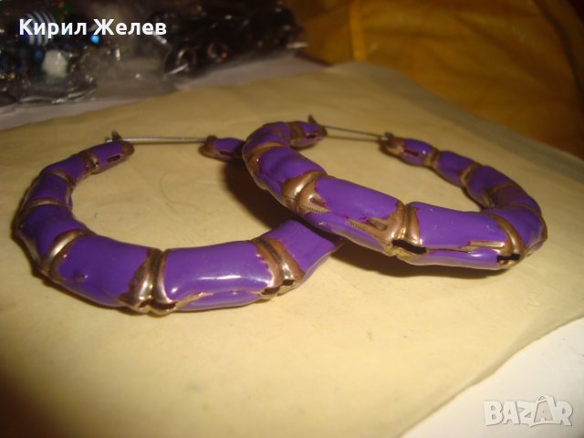 КРАСИВИ СТИЛНИ РЕТРО - АРТ ОБЕЦИ МЕСИНГ ЛАК ВИНТИДЖ 27072, снимка 4 - Обеци - 35032503