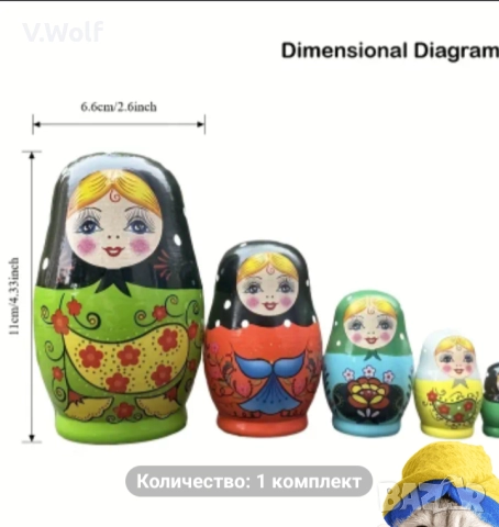 Матрьошки Руски, снимка 2 - Декорация за дома - 52892160