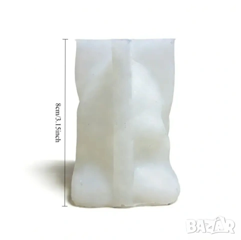 Молд зайче с плетен гащеризон , снимка 4 - Форми - 53494196