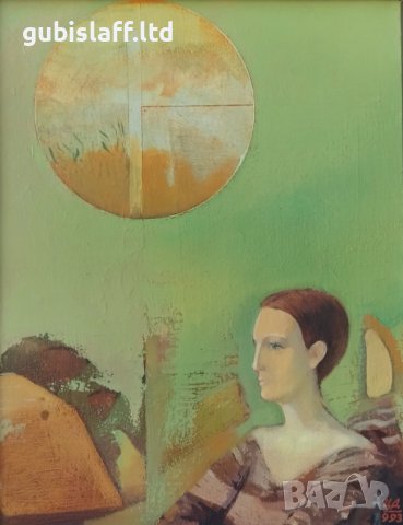 Картина, без заглавие, худ. Цончо Денев, 1993 г., снимка 2 - Картини - 43038718