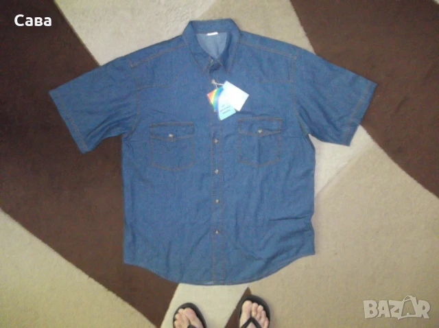 Дънкова риза QUELLE  мъжка,2-3ХЛ, снимка 2 - Ризи - 50886176