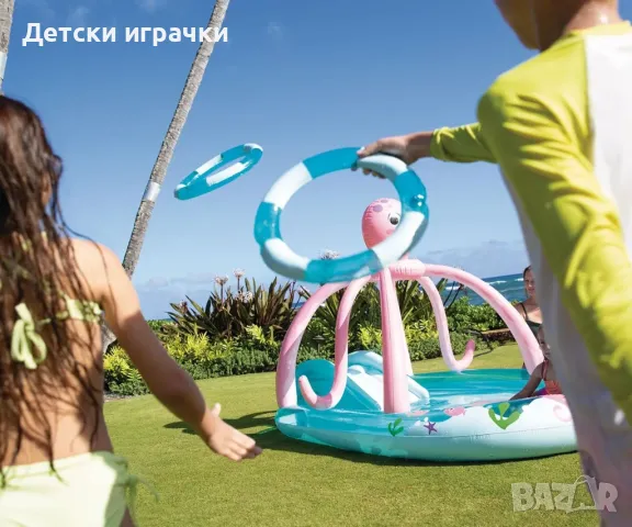 Надуваем център октопод Intex, 234 x 183 см, водна пързалка, PVC, цветен, снимка 3 - Надуваеми играчки - 49925854