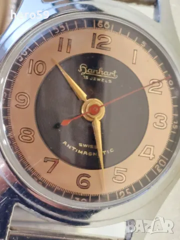 Колекционен военен пилотски ненски часовник Hanhart(Ханхарт), снимка 5 - Мъжки - 48462544