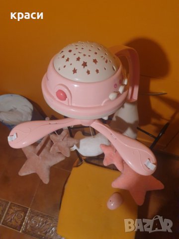 Canpol babies Музикална въртележка с проектор 0м+ Розова 75/100, снимка 3 - Музикални играчки - 43723126
