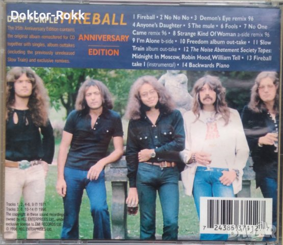 Deep Purple – Fireball 1971 (1996, CD) , снимка 3 - CD дискове - 42577158