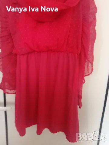 Страхотна червена рокля, снимка 5 - Рокли - 40588644