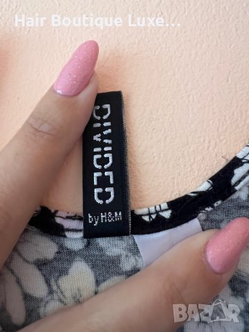 H&M Къса рокля с флорален десен 100% памук 🌸, снимка 4 - Рокли - 43988468