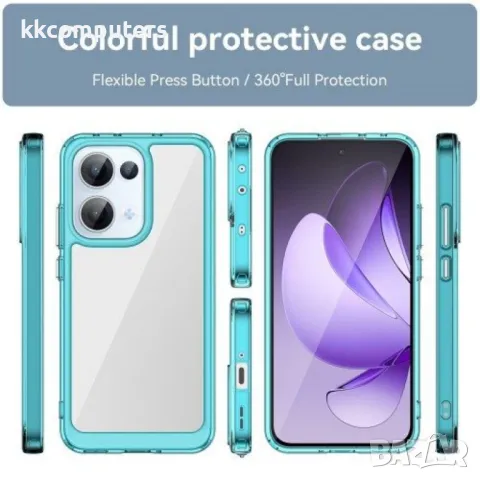 Oppo Reno13 5G Силиконов Калъф Anti-drop TPU + Acrylic и Протектор, снимка 11 - Калъфи, кейсове - 49890113