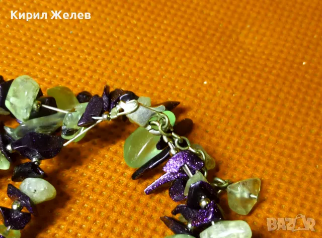 КРАСИВО СРЕБЪРНО КОЛИЕ СРЕБРО 925 с НАТУРАЛНИ КАМЪНИ АВАНТЮРИН и ПЛАНИНСКИ КРИСТАЛ 47277, снимка 8 - Колиета, медальони, синджири - 47282945
