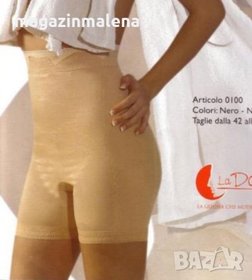 La Dama Blu XS,S,M,L,XL черни дамски италиански оформящи крачоли с много висока талия 