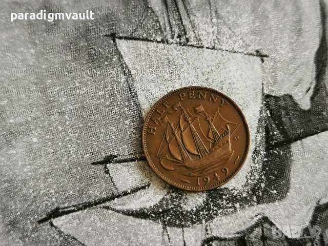 Монета - Великобритания - 1/2 (половин) пени | 1949г.