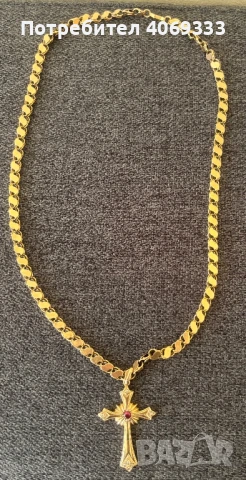 Стар златен Кръст с рубин 14к 5.96гр 5см , снимка 12 - Колиета, медальони, синджири - 50898227