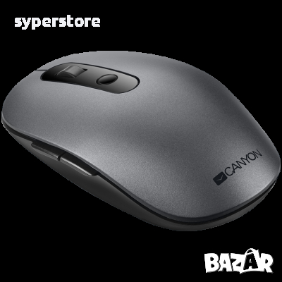 Мишка Безжична CANYON CNS-CMSW09DG 1600dpi 6btns Графит Двурежимна безжична мишка, снимка 2 - Клавиатури и мишки - 36507257