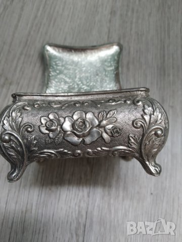 посребрена метална барокова кутийка, снимка 5 - Други ценни предмети - 40222413