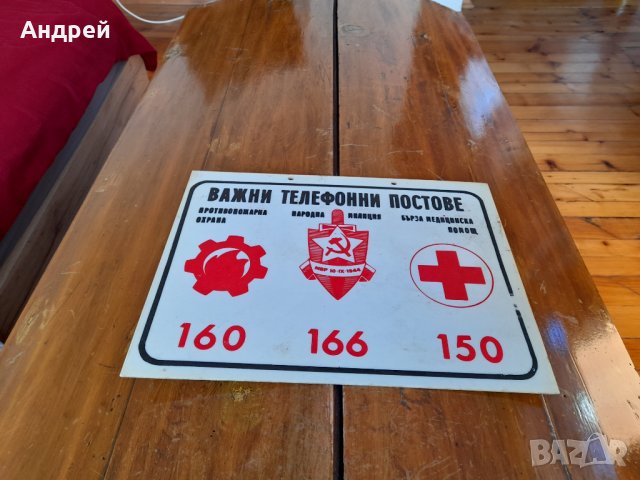 Стара табела Важни телефонни постове
