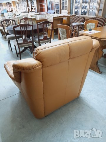 Фотьойл от Естествена Кожа-внос от Германия , снимка 6 - Дивани и мека мебел - 43199684