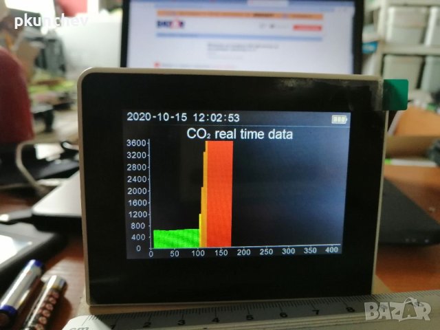 Детектор за въздух 3-в-1 CO2,температура и влажност, снимка 11 - Друга електроника - 40705153