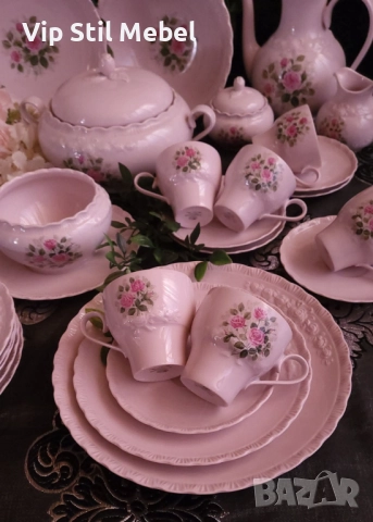 Розов порцеланов сервиз Hutschenreuther , снимка 2 - Сервизи - 52668065