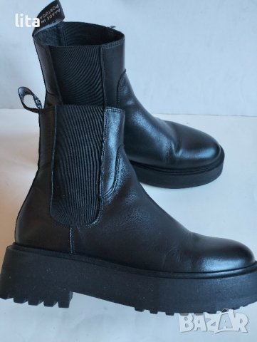 Кожени боти LAST STUDIO Размер 39, снимка 4 - Дамски боти - 43338163
