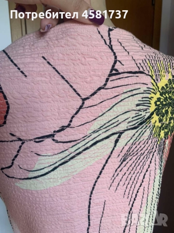 Рокля с тропически десен с колибри Desigual, размер М, снимка 6 - Рокли - 51976736