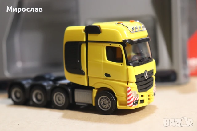 HERPA H0 1/87 MERCEDES ACTROS ВЛЕКАЧ КАМИОН ТИР МОДЕЛ ТЕЖКОТОВАРЕН ТРАНСПОРТ, снимка 5 - Колекции - 50909852