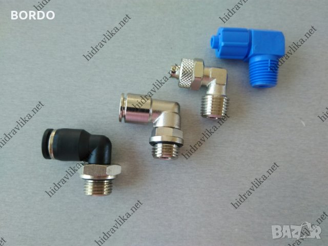 Бързи връзки коляно за шлаух G1/4-Ф8, снимка 1