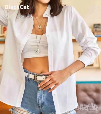Дамска Бяла Риза, снимка 2 - Ризи - 52032555