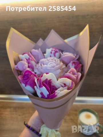 Букети от соеви свещи с разнообразни аромати💐, снимка 6 - Романтични подаръци - 53303807
