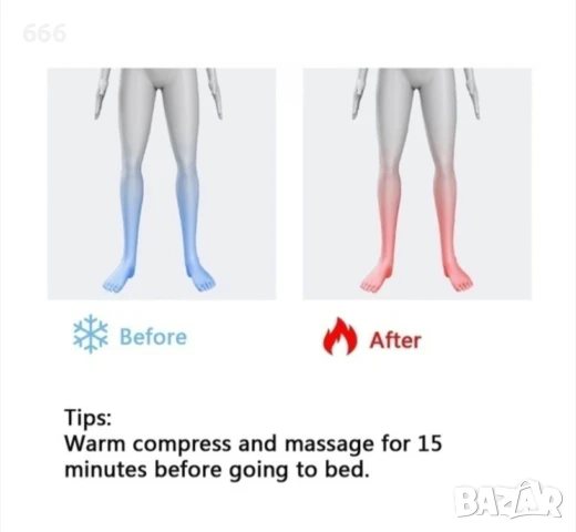 Масажор за крака, с функция за нагряване, Регулируем интензитет, Тъмнорозов, снимка 8 - Масажори - 51372015