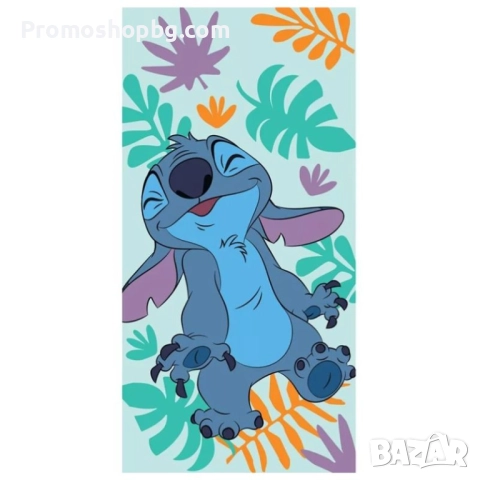 Плажна кърпа, хавлия Лило и Стич, 70х140 см, 100% памук, снимка 4 - Хавлиени кърпи - 50750915