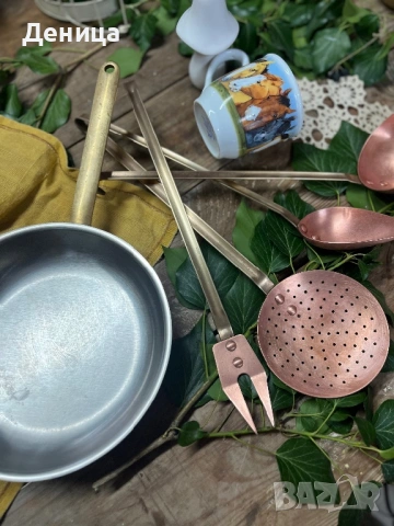 Малко мед и месинг за уют♥️  Жестоки прибори за сервиране Мед и месинг 