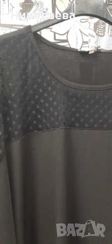 Макси туника в черно с ефектен тюл-точки!, снимка 8 - Туники - 52307506