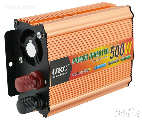 UKC 500W Инвертор-преобразувател на ток от 12V . 24V на 220V, снимка 2 - Друга електроника - 42990040