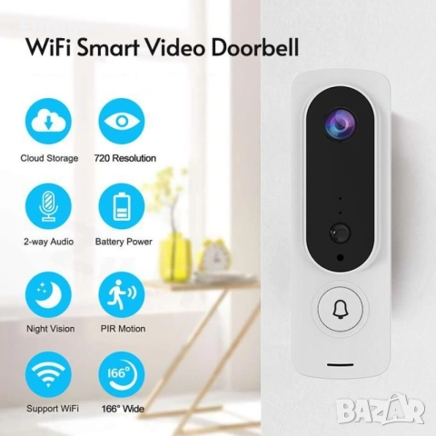 T33 Смарт видео звънец, снимка 6 - Друга електроника - 53127648