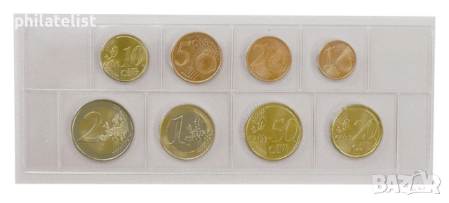Опаковки от прозрачно твърдо PVC фолио за 1 евро комплектна серия , 50 броя, снимка 2 - Нумизматика и бонистика - 52743507