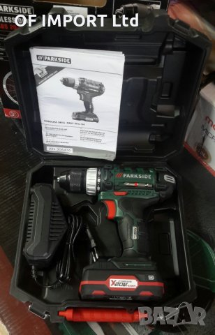 НОВ Професионален Винтоверт PARKSIDE 20V Li-Ion 2Ah, снимка 3 - Винтоверти - 28085578