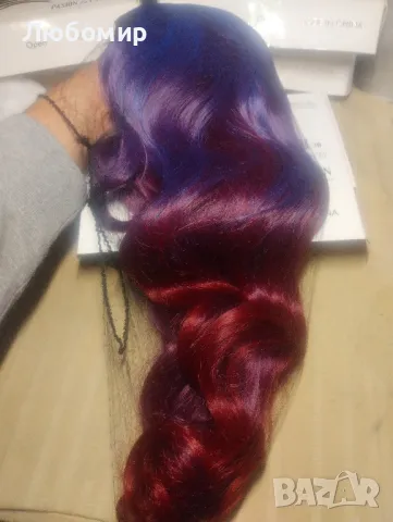 Червено синя перука 13