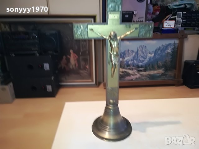 ГОЛЯМ КРЪСТ С ХРИСТОС ОТ ГЕРМАНИЯ 2801231442L, снимка 4 - Антикварни и старинни предмети - 39465208