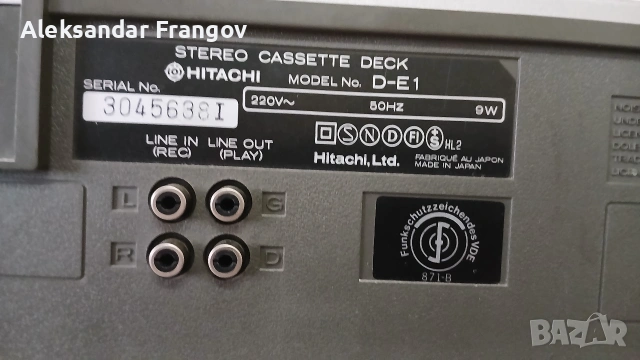 HITACHI D-E1, снимка 5 - Декове - 53556365